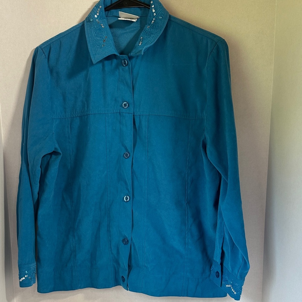Bonworth blue button up top size extra small petite
